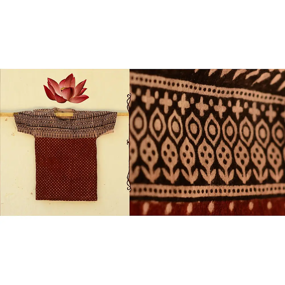 Jawariya . Block printed . T-shirt ~  { For Kids }